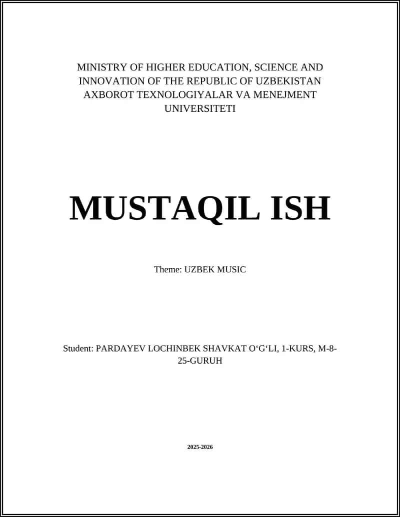 UZBEK MUSIC 1