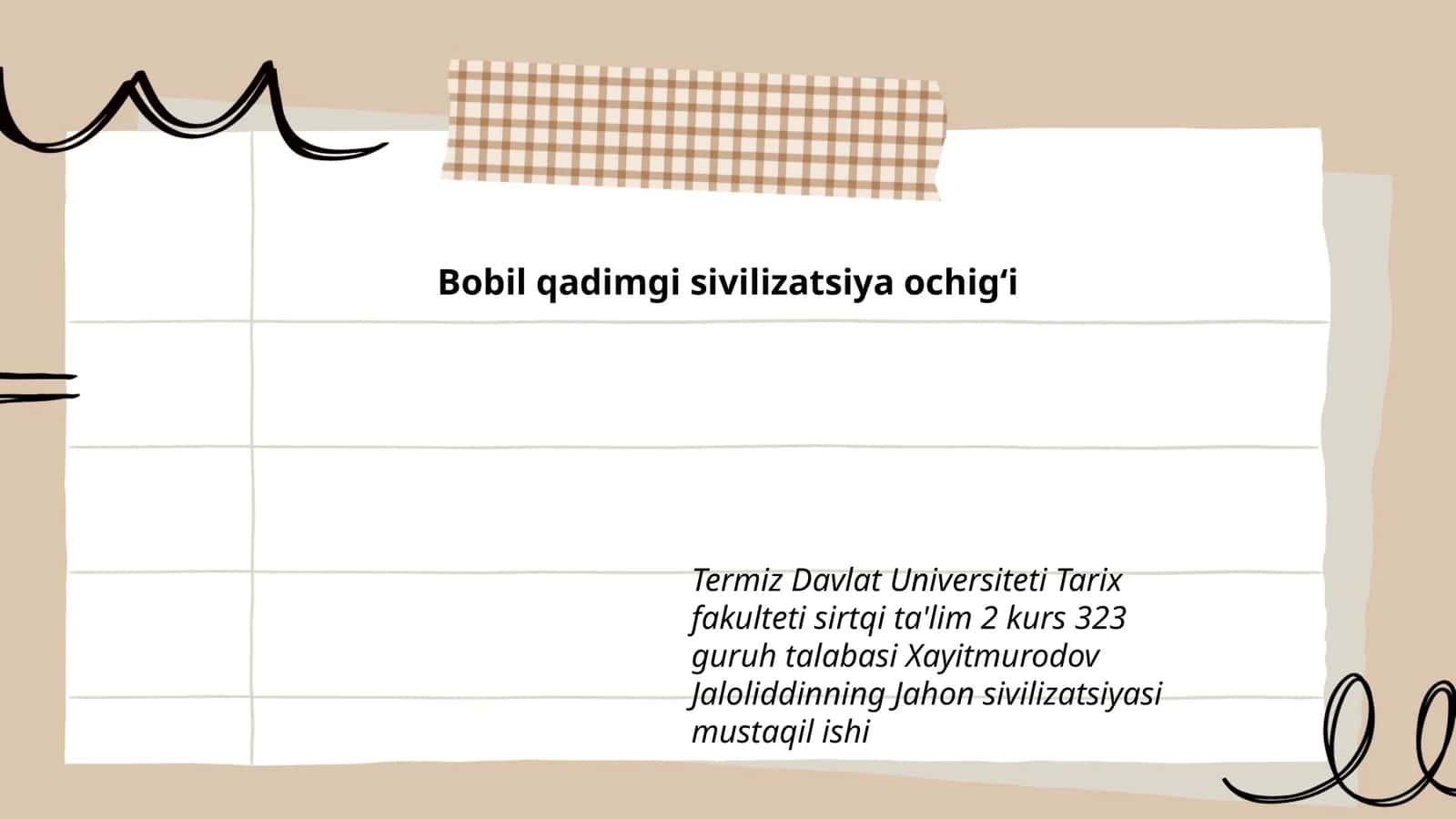 Jahon sivilizatsiyasi 1