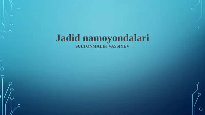 Jadid namoyondalari 1