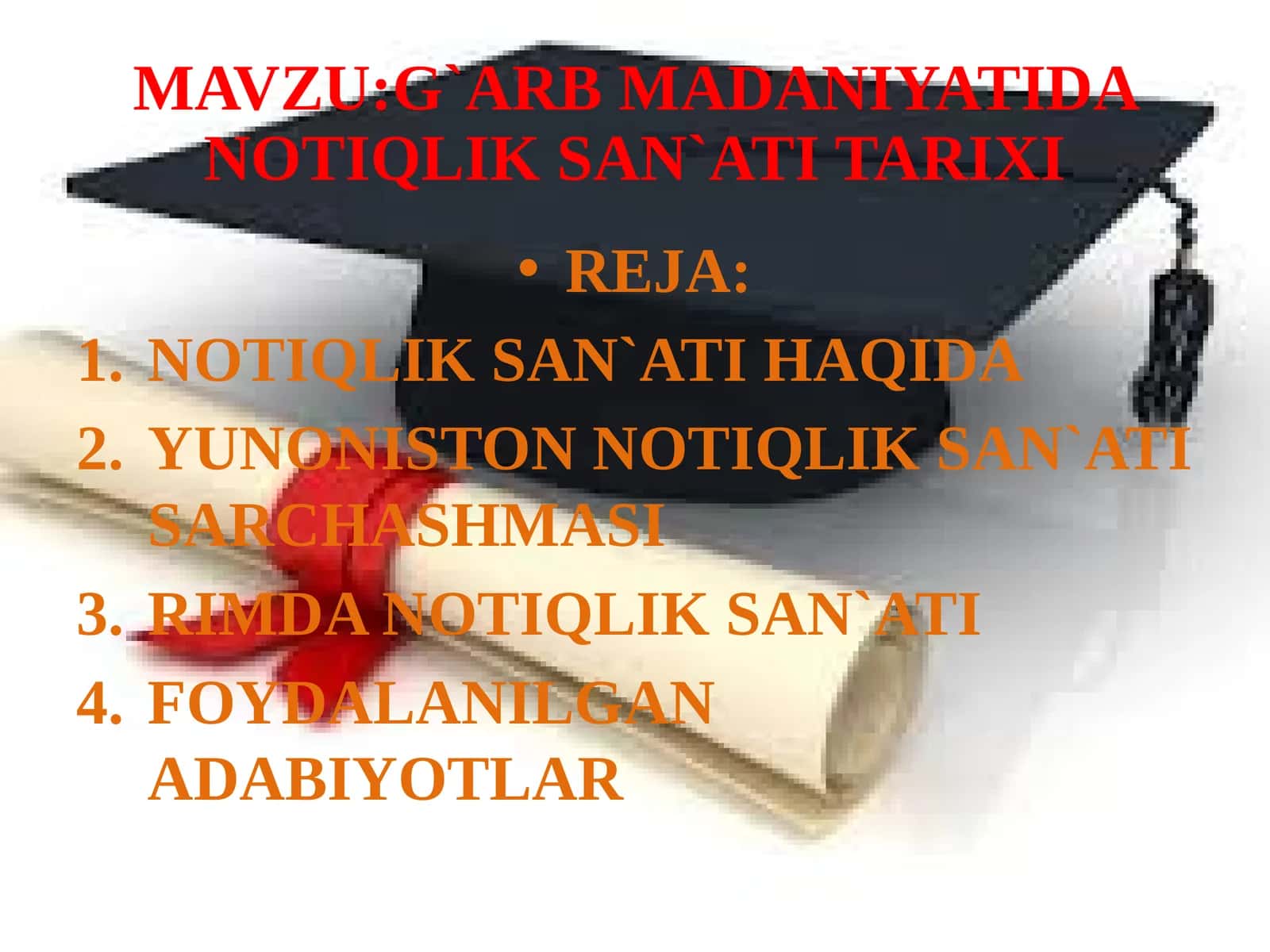 G`ARB MADANIYATIDA NOTIQLIK SAN`ATI TARIXI 1