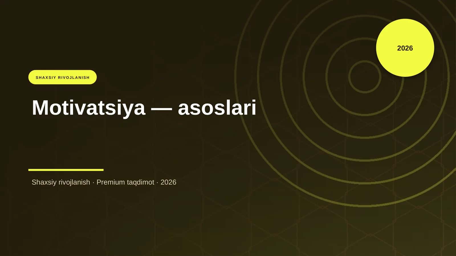 Motivatsiya — asoslari 1