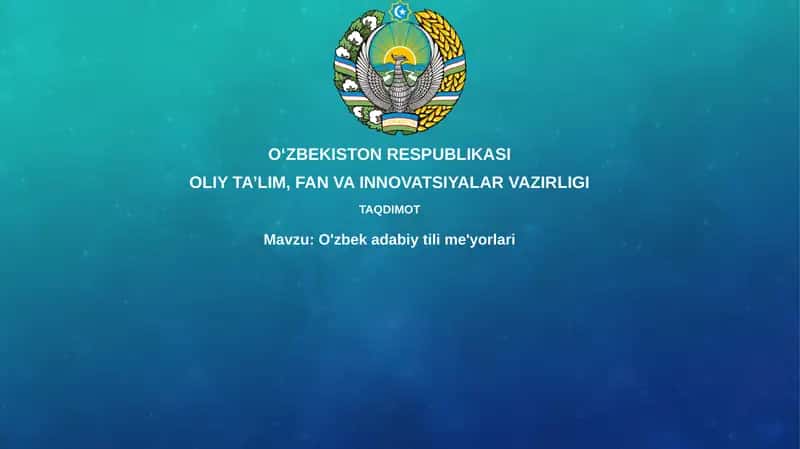 O'zbek adabiy tilining meʼyorlari 1