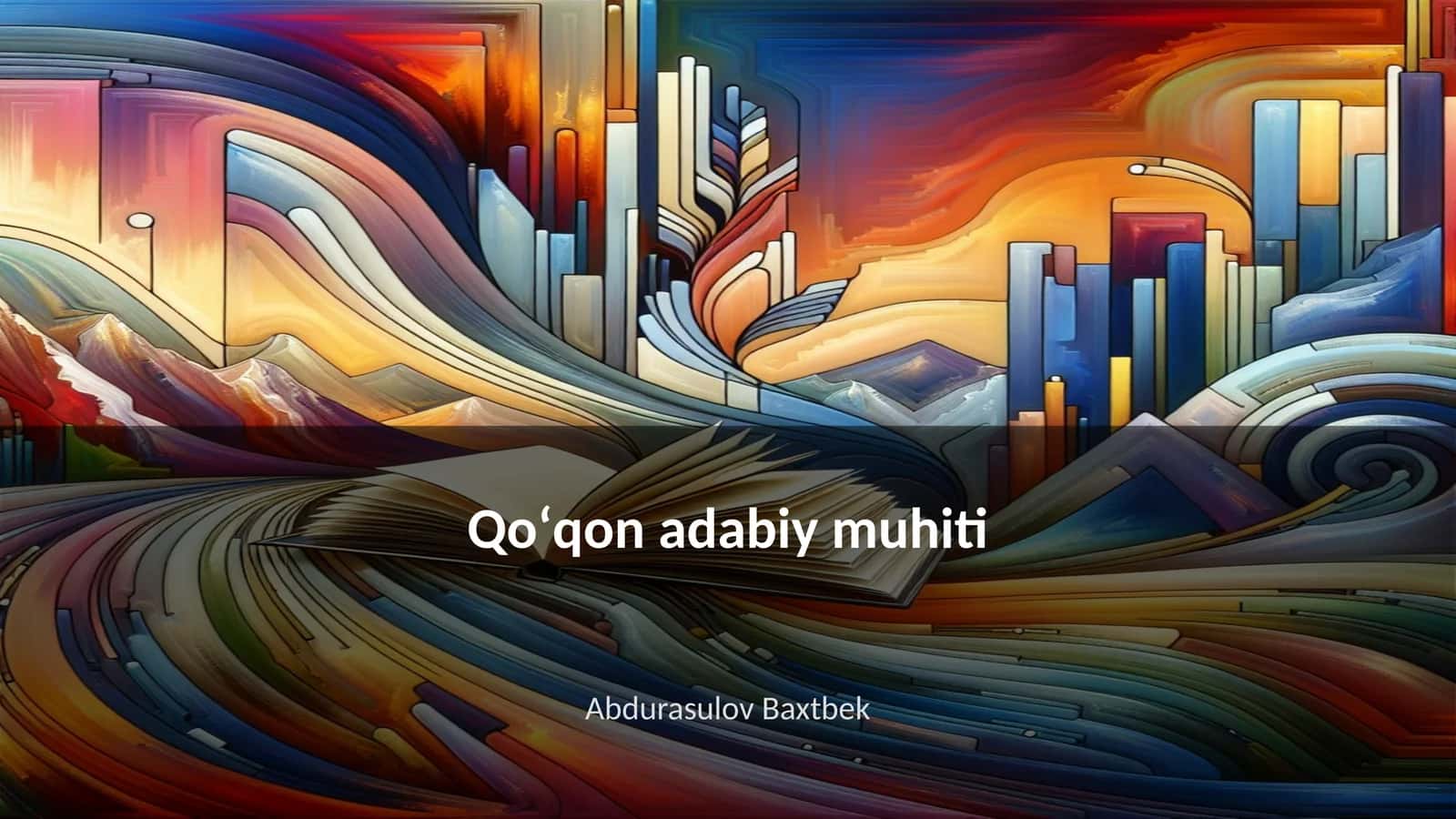 Qo'qon adabiy muhiti 1