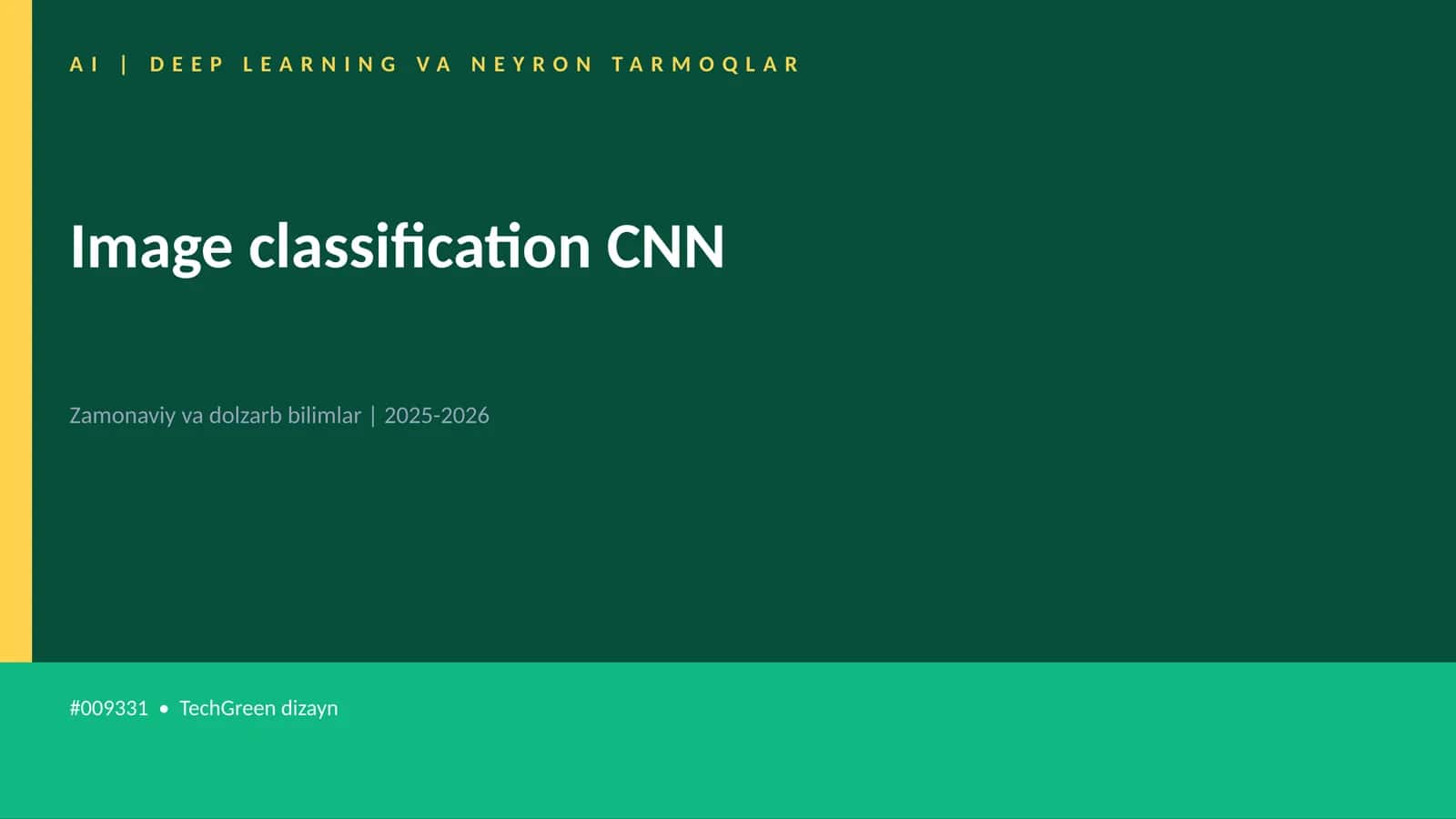 AI | DEEP LEARNING VA NEYRON TARMOQLAR 1