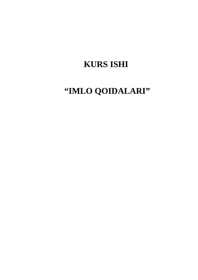 IMLO QOIDALARI 1