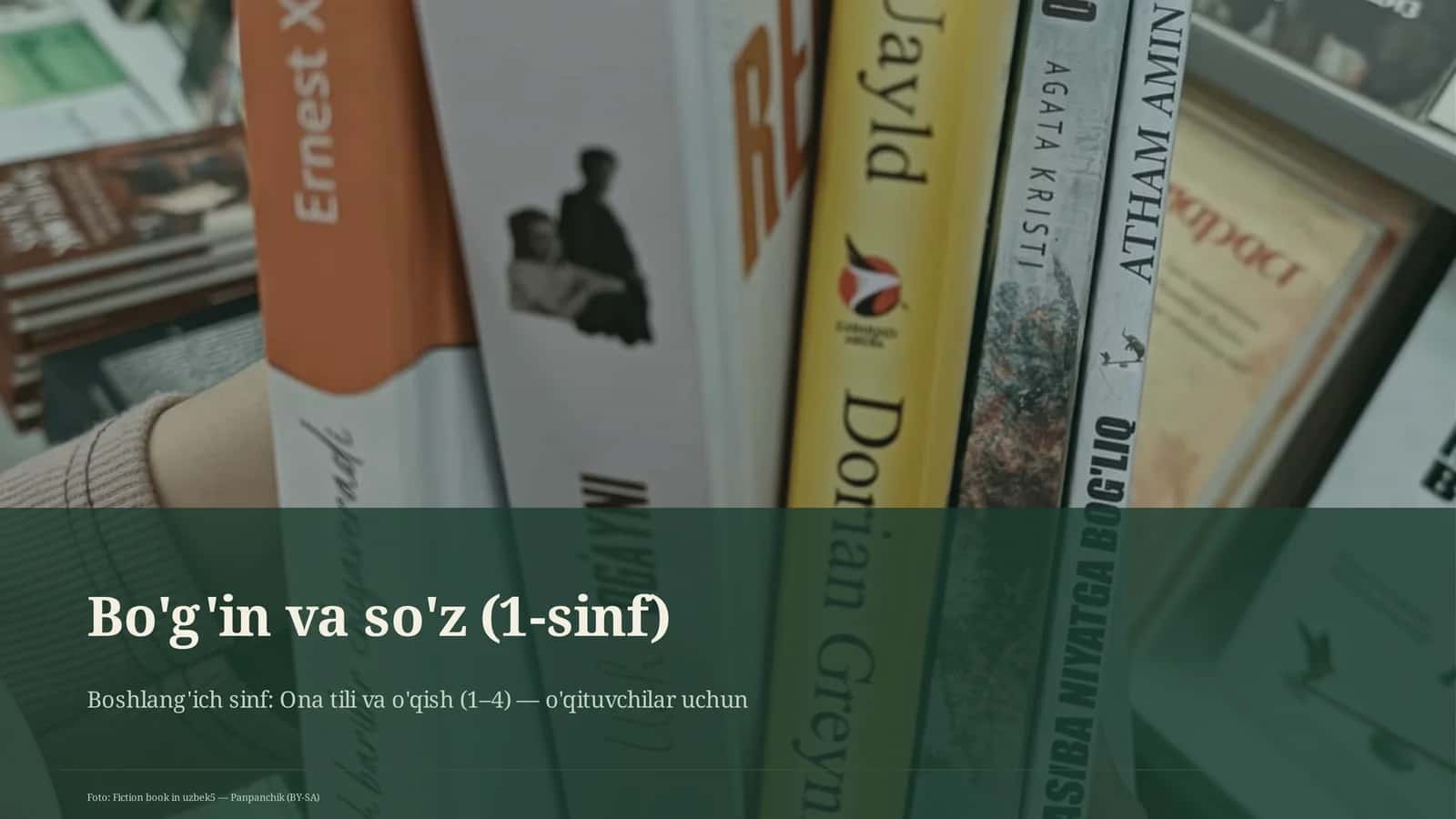 Bo'g'in va so'z (1-sinf) 1