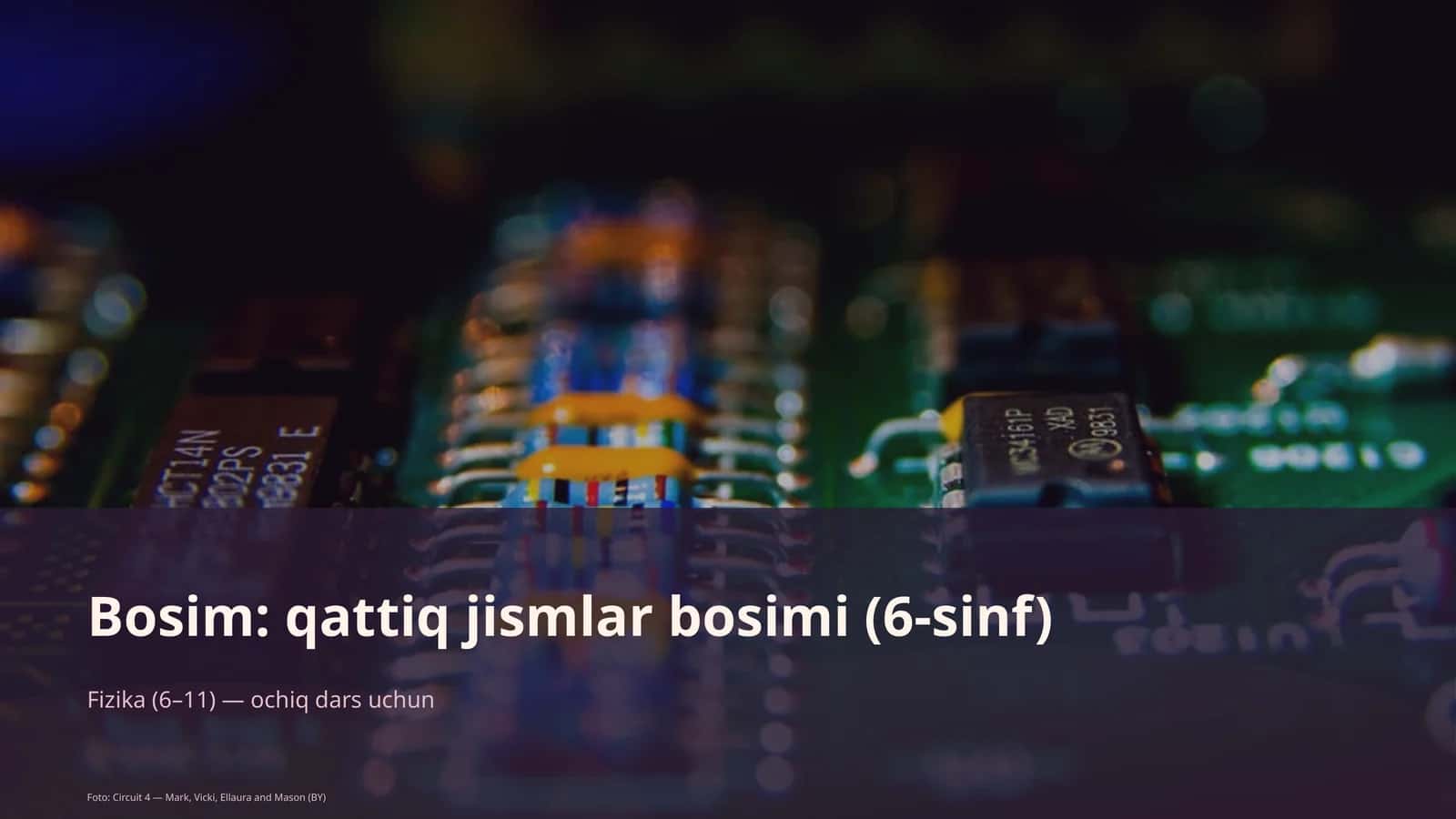 Bosim: qattiq jismlar bosimi (6-sinf) 1