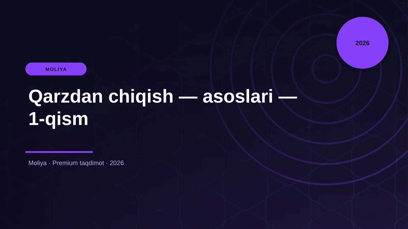 Qarzdan chiqish — asoslari — 1-qism 1