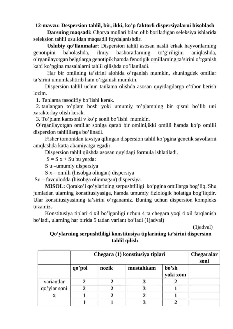 Dispersion tahlil 1