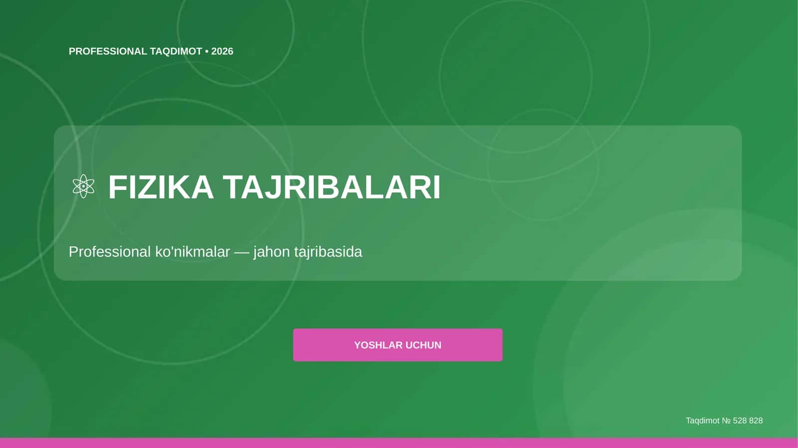 Fizika tajribalari: professional ko'nikmalar 1