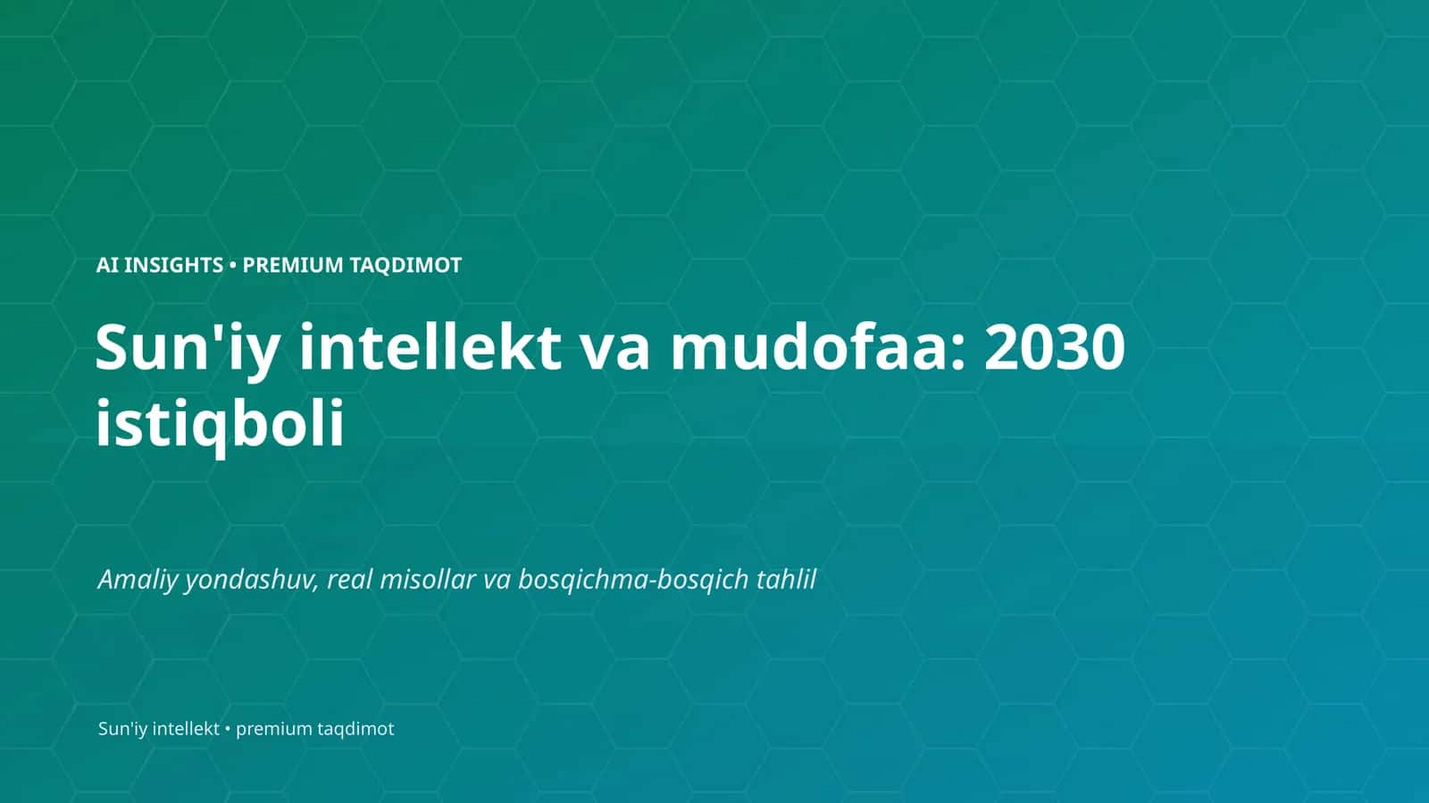 AI INSIGHTS • PREMIUM TAQDIMOT 1