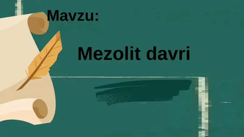 Mezolit davri 1