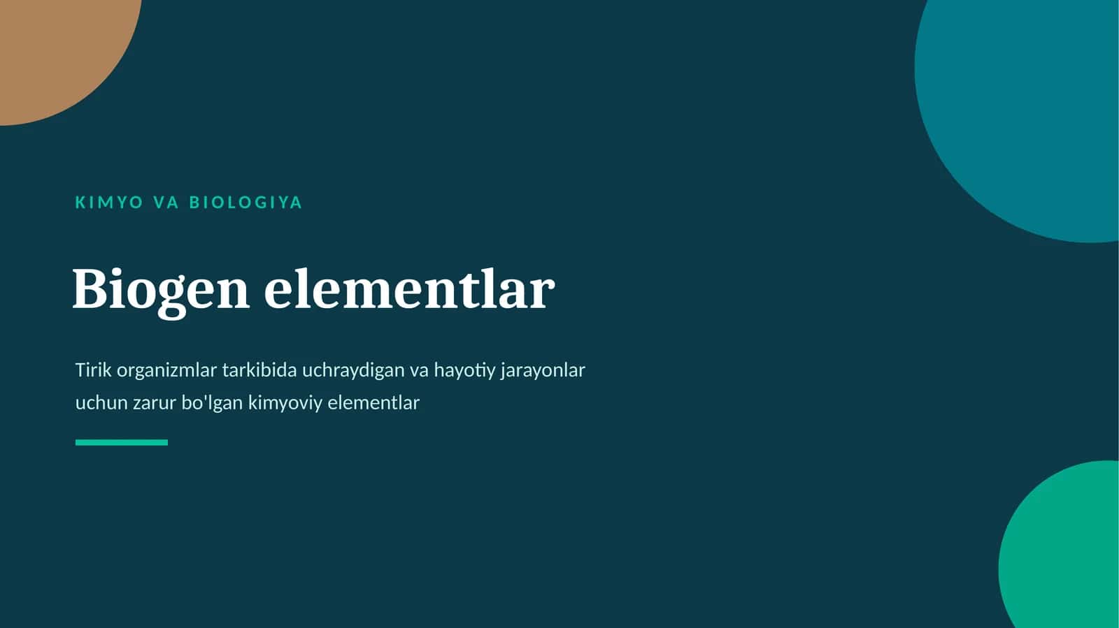 Biogen elementlar 1