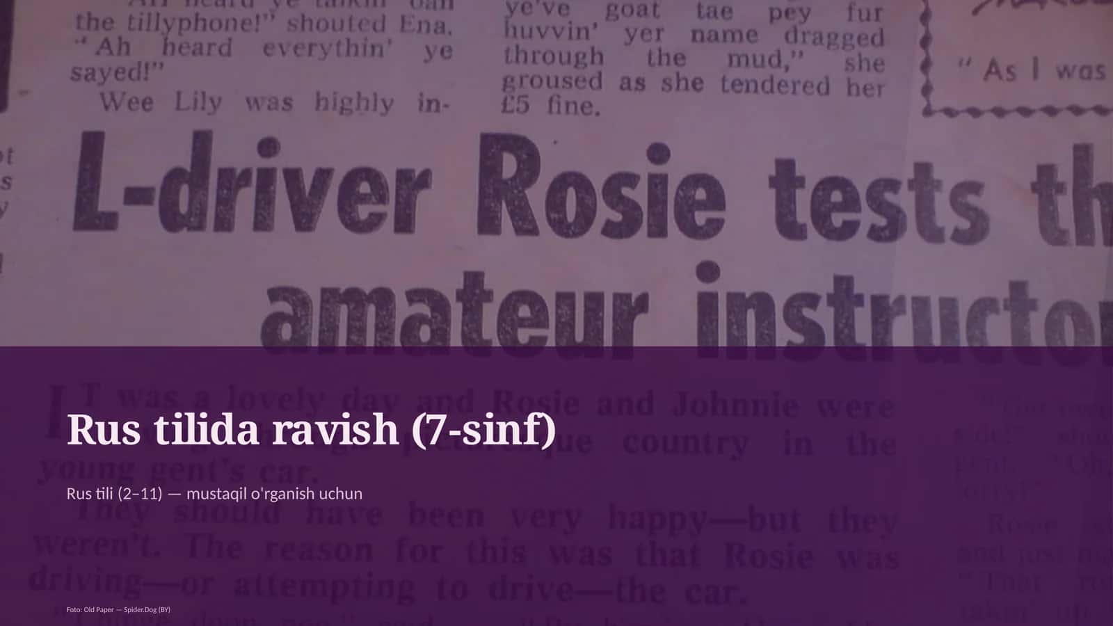 Rus tilida ravish (7-sinf) 1