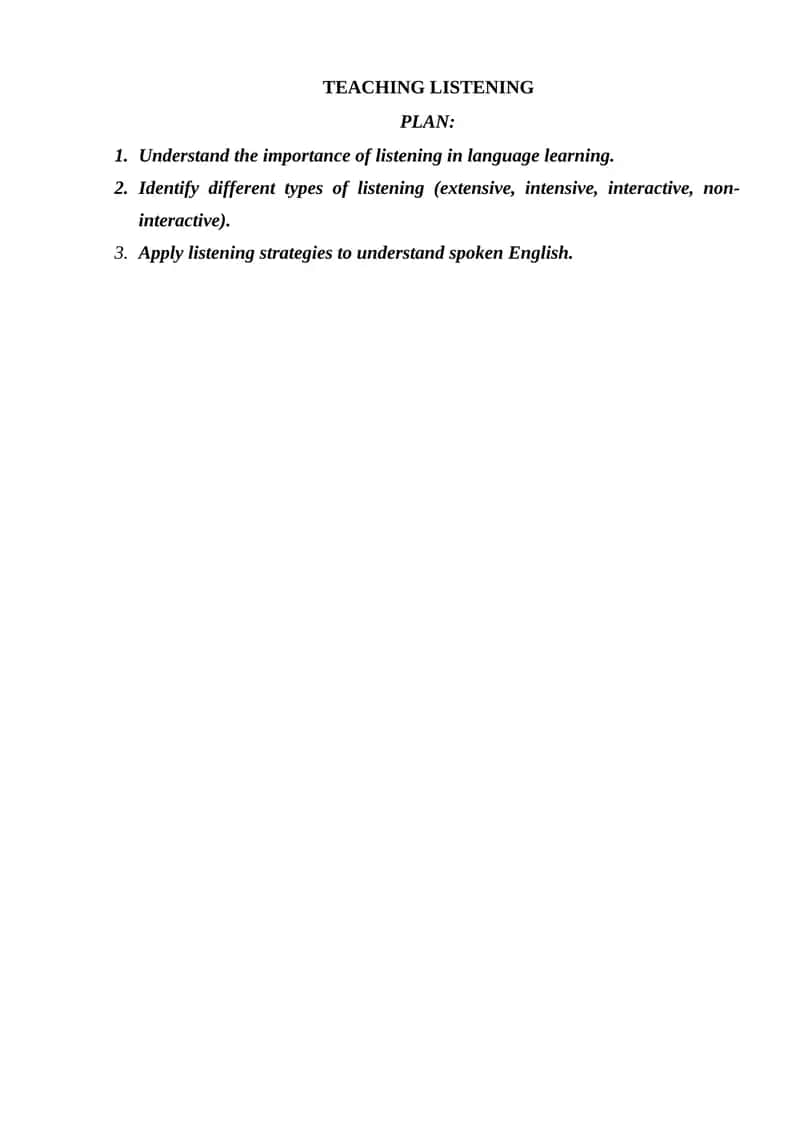 TEACHING LISTENING 1