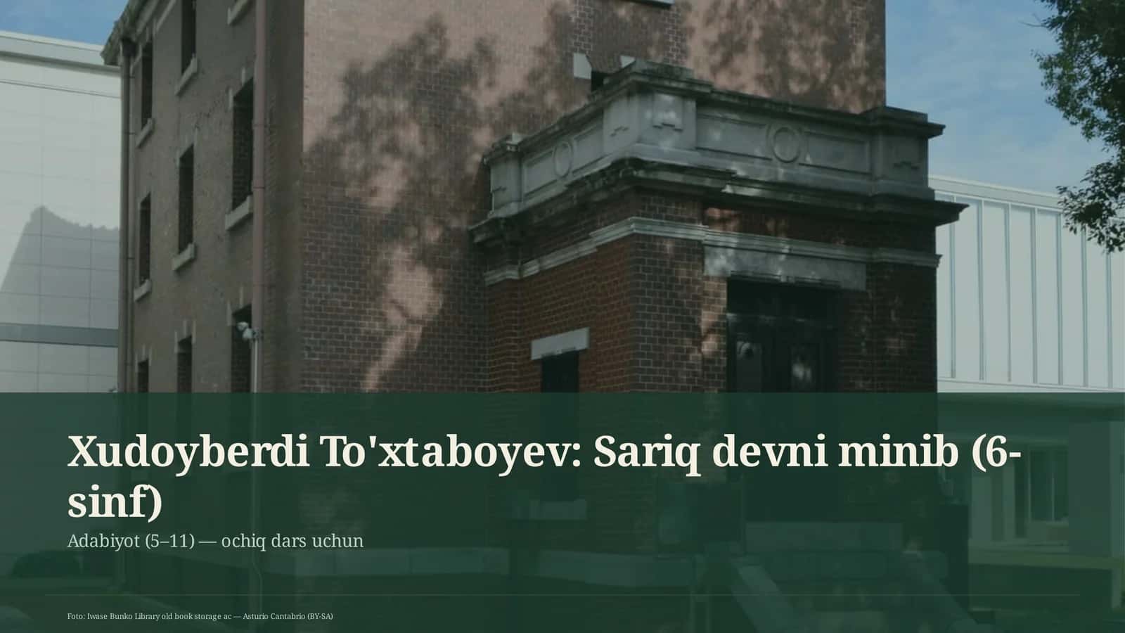 Xudoyberdi To'xtaboyev: Sariq devni minib (6-sinf) 1