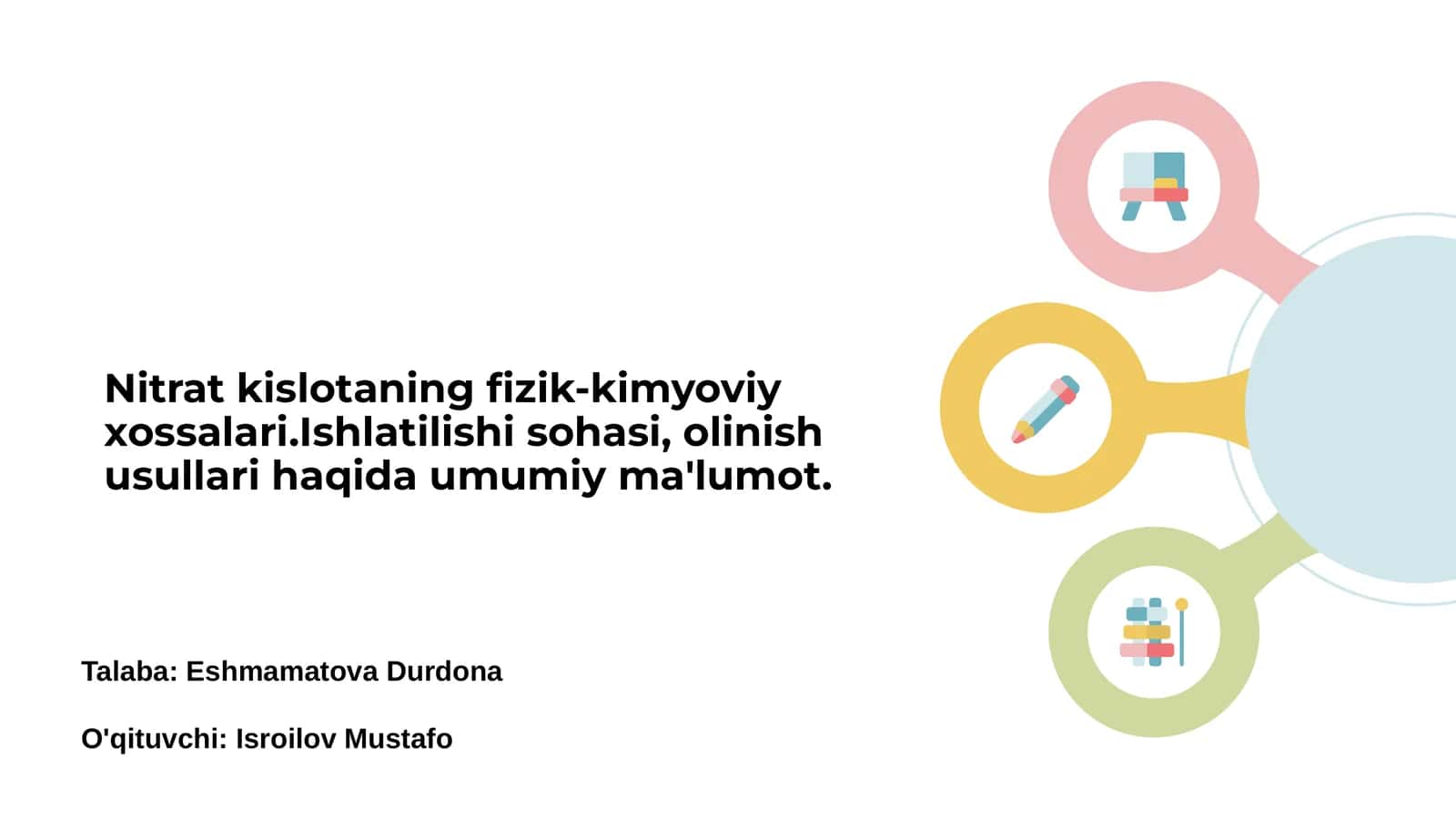 Nitrat kislotaning fizik-kimyoviy xossalari 1