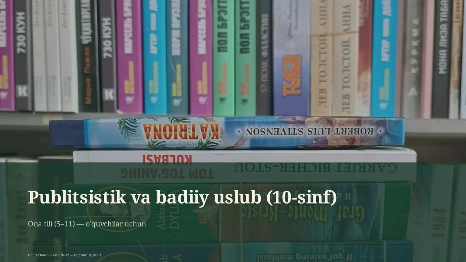 Publitsistik va badiiy uslub (10-sinf) 1