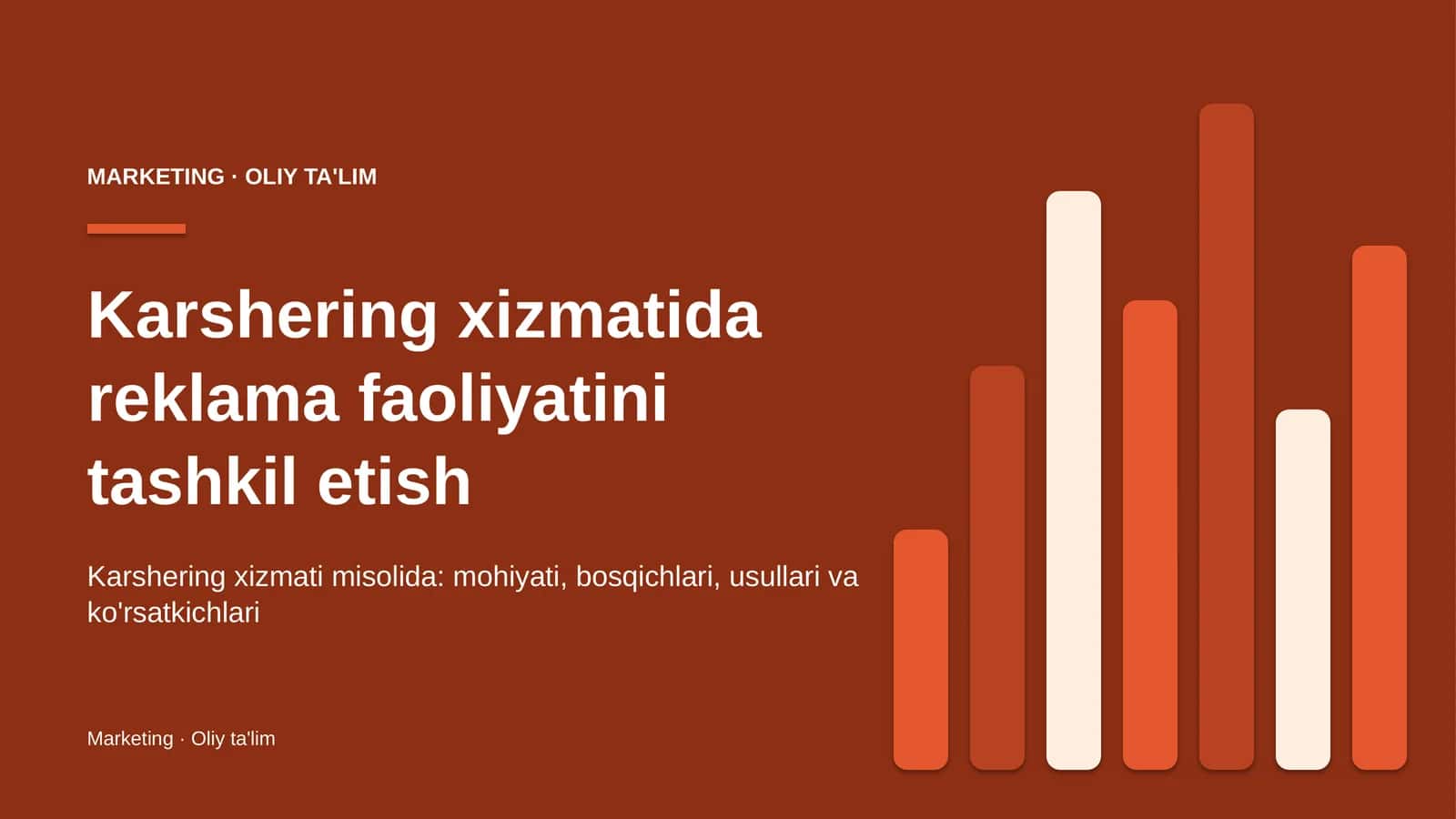 Karshering xizmatida reklama faoliyatini tashkil etish 1