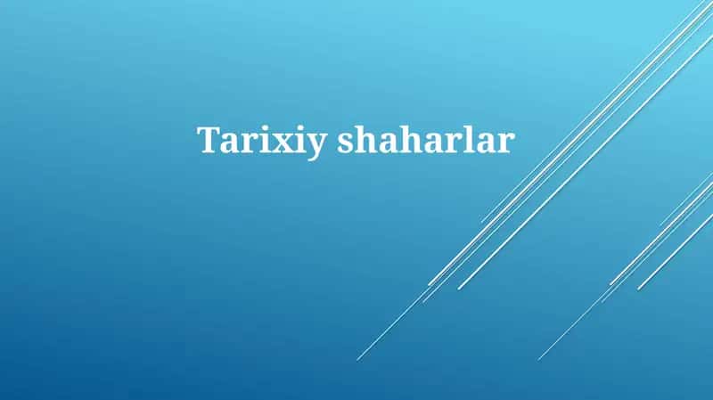 Tarixiyshaharlar 1