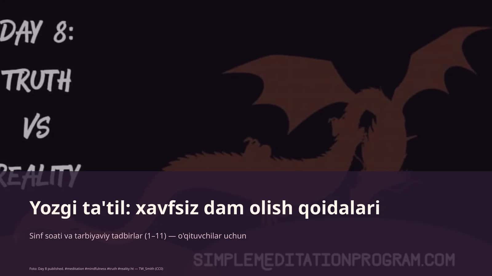 Yozgi ta'til: xavfsiz dam olish qoidalari 1