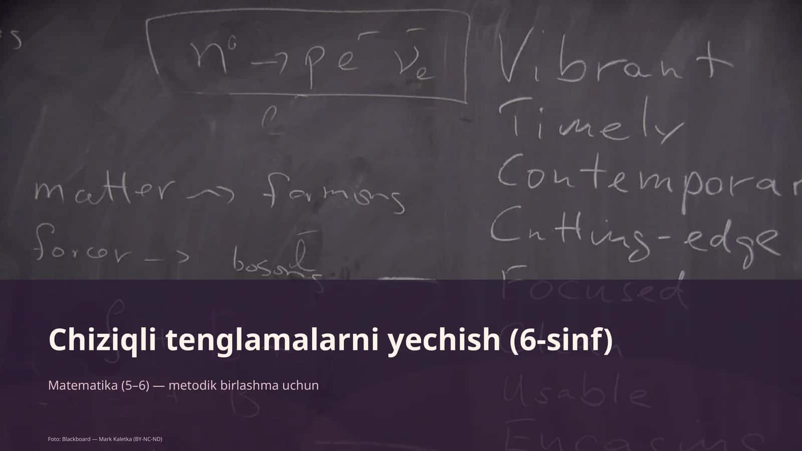 Chiziqli tenglamalarni yechish (6-sinf) 1