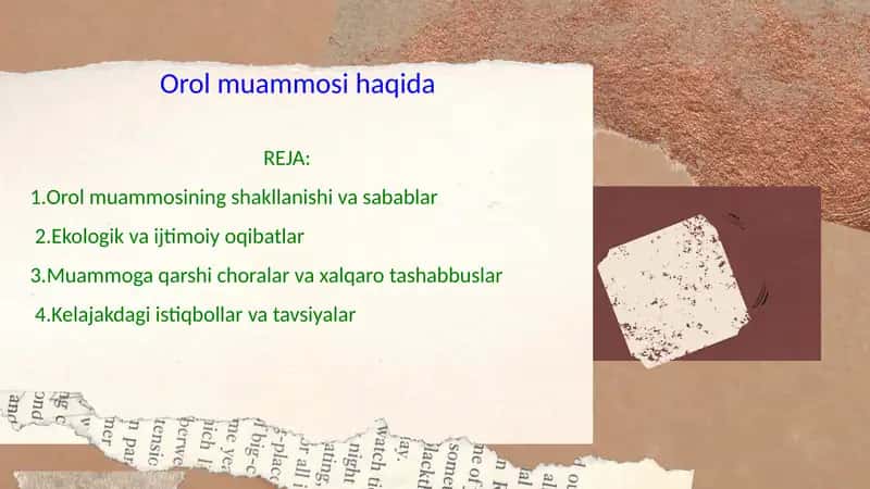 Orol muammosi haqida 1