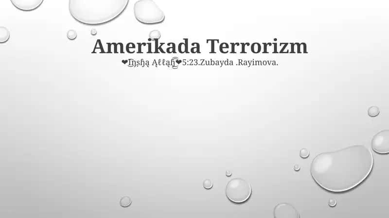 Amerikada Terrorizm 1