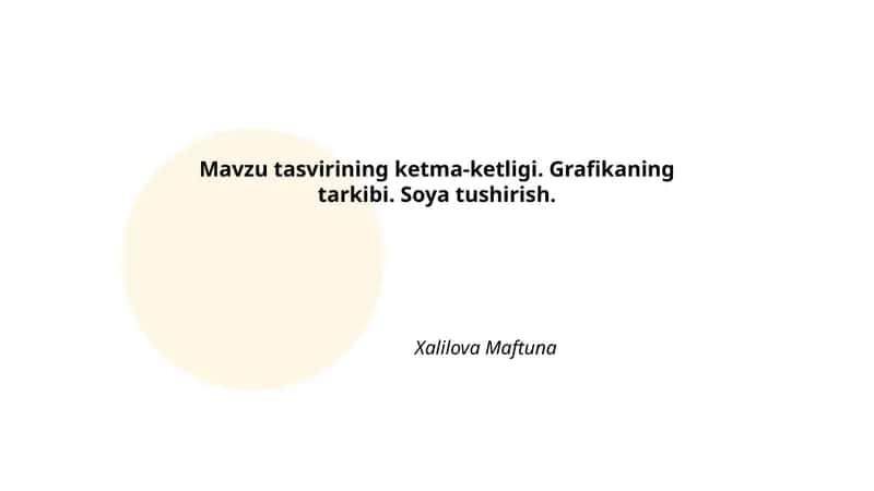 Mavzu tanlash va tahlil qilish 1