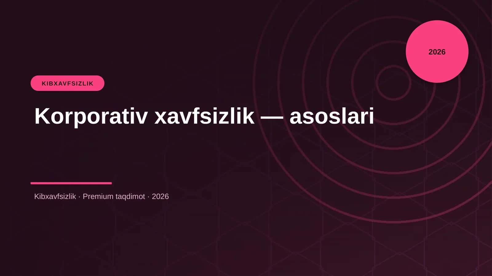 Korporativ xavfsizlik — asoslari 1