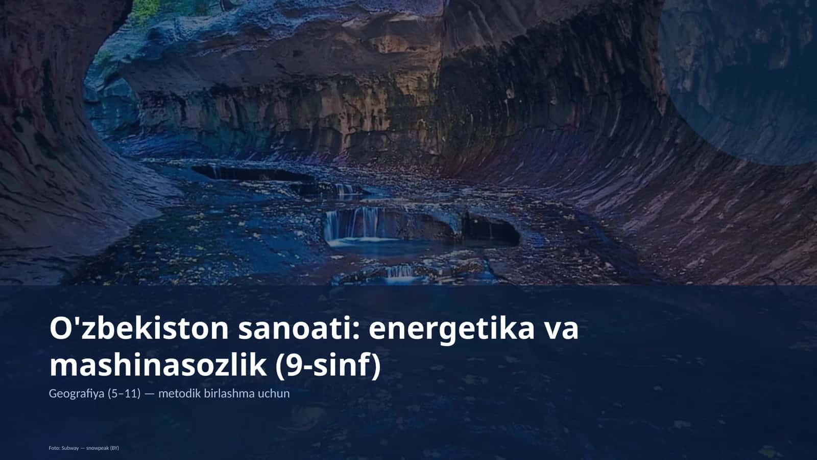 Oʻzbekiston sanoati: energetika va mashinasozlik (9-sinf) 1