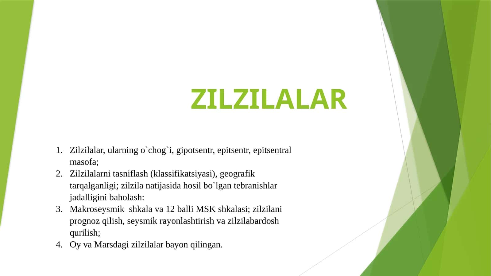 Zilzilalar 1