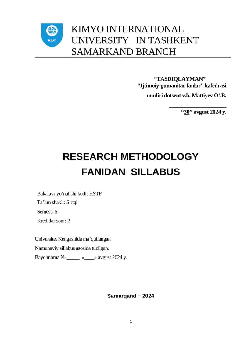 RESEARCH METHODOLOGY 1