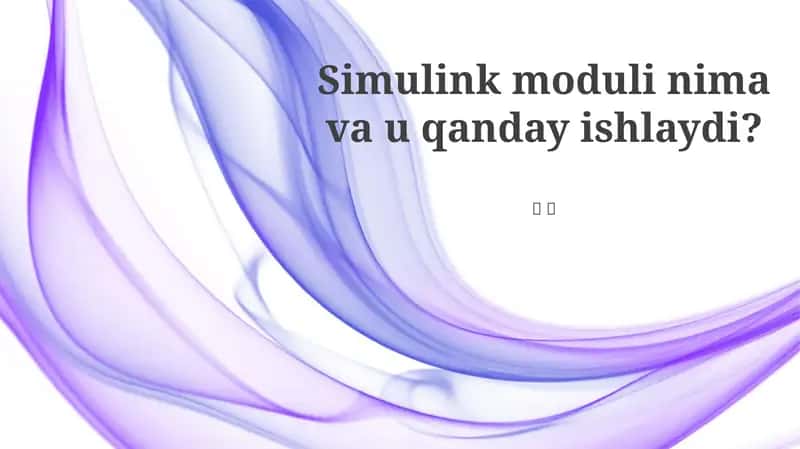 Simulink moduli 1