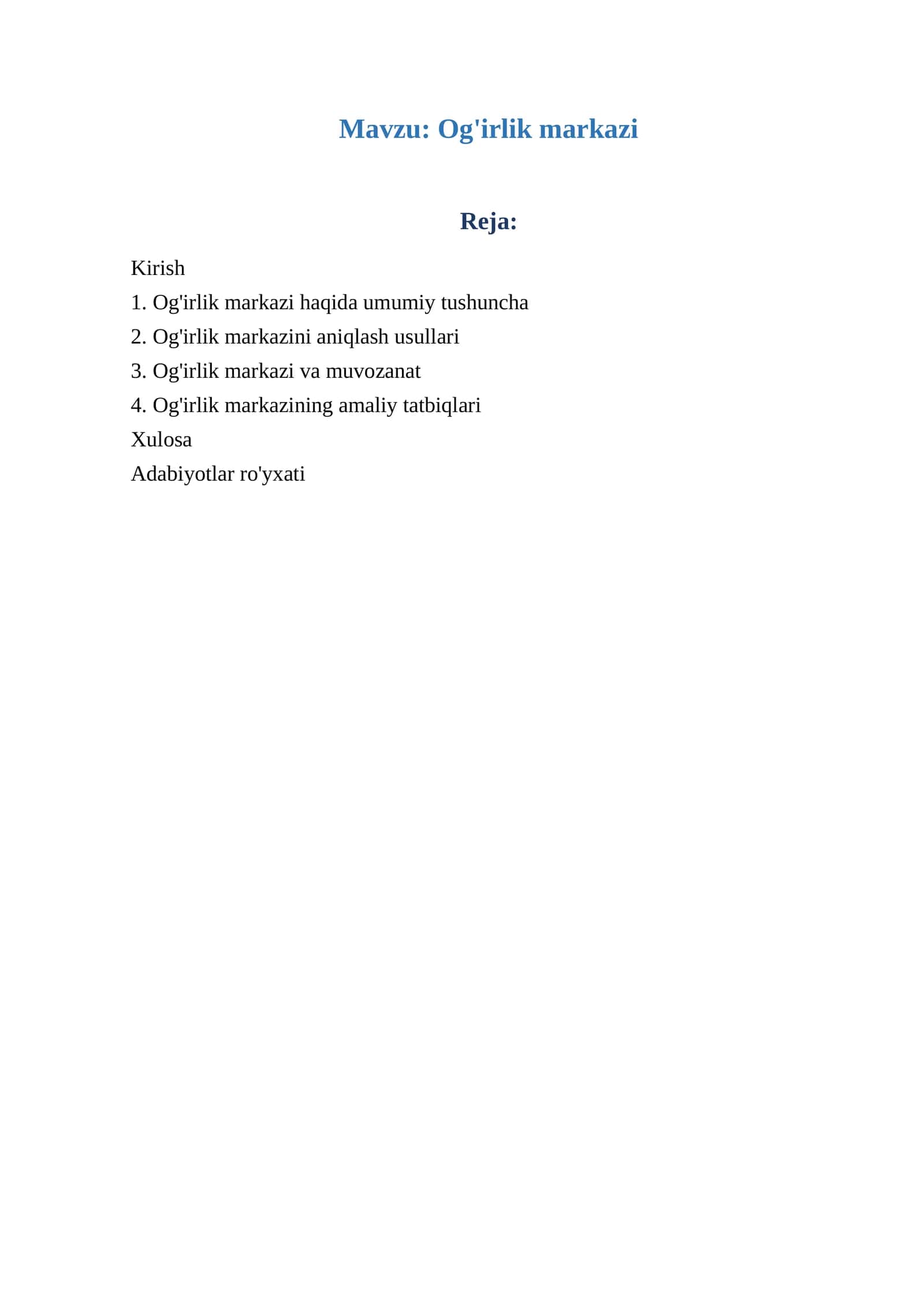 Og'irlik markazi 1