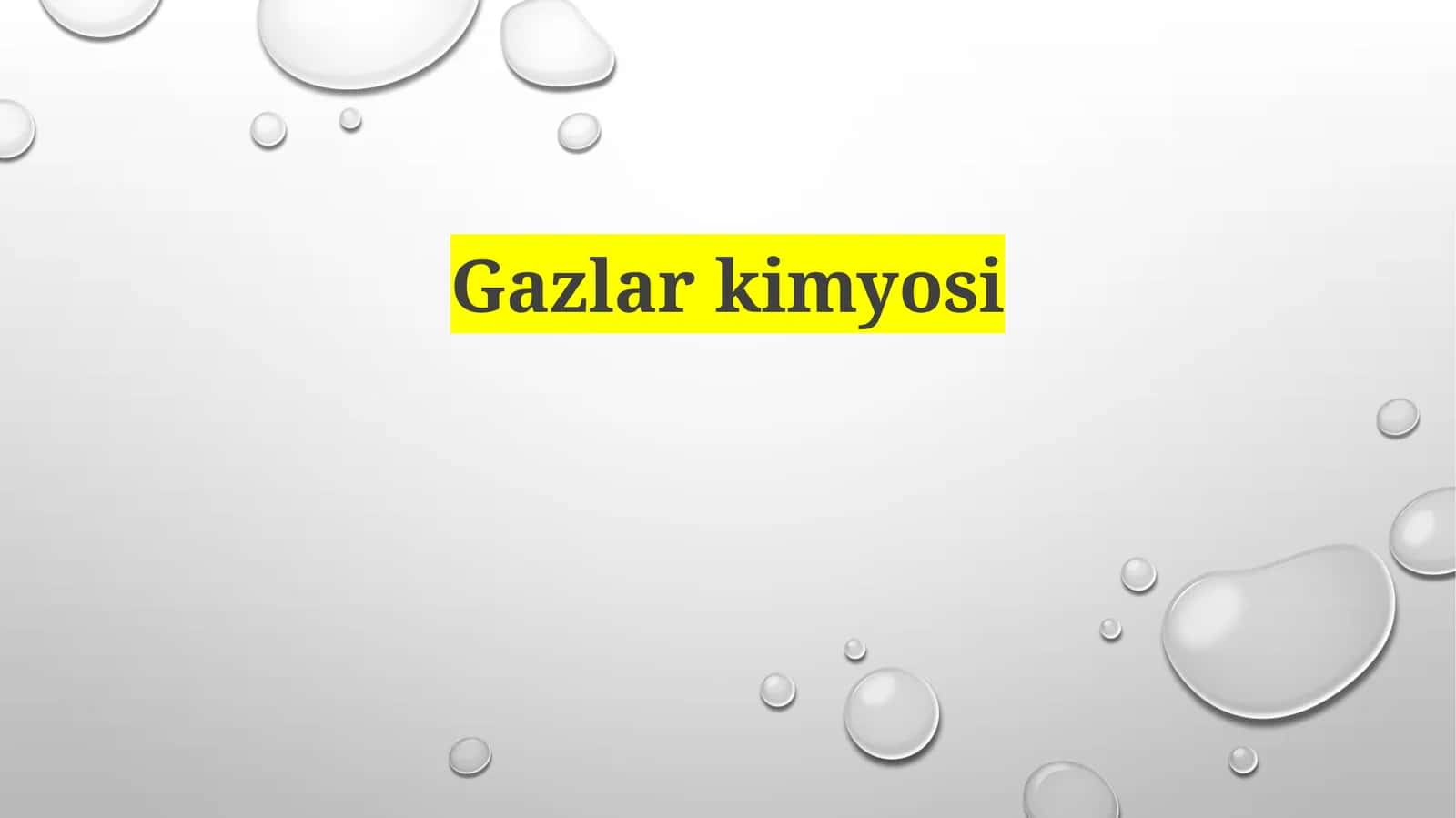 Gazlar kimyosi 1