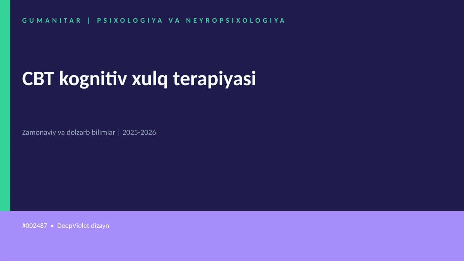 CBT kognitiv xulq terapiyasi 1