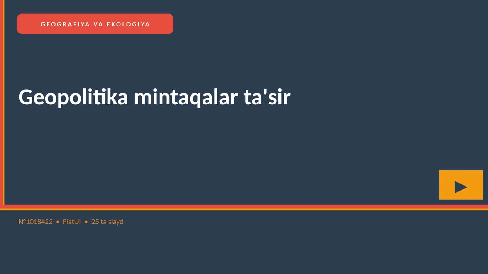 GEOGRAFIYA VA EKOLOGIYA 1