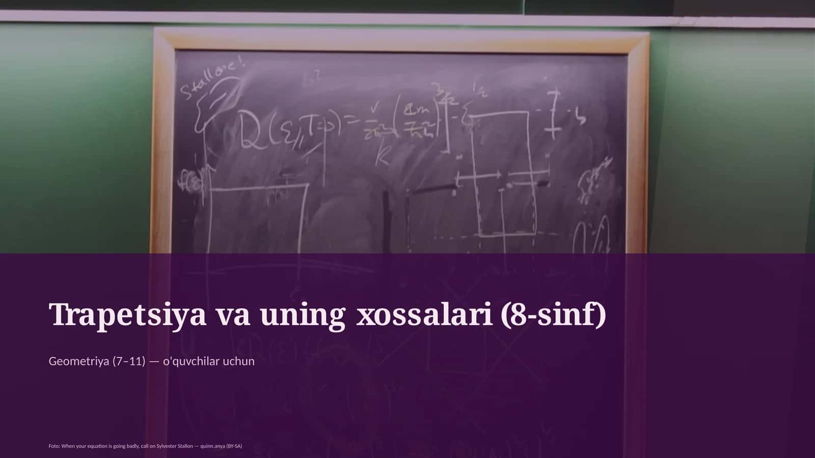 Trapetsiya va uning xossalari (8-sinf) 1