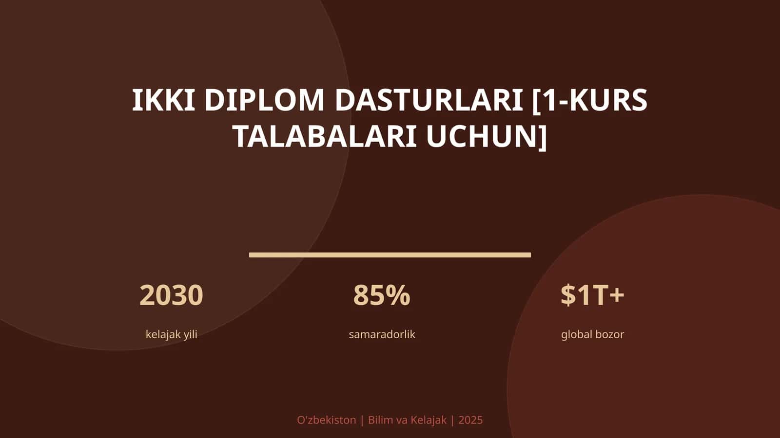 Ikki diplom dasturlari [1-kurs talabalari uchun] 1