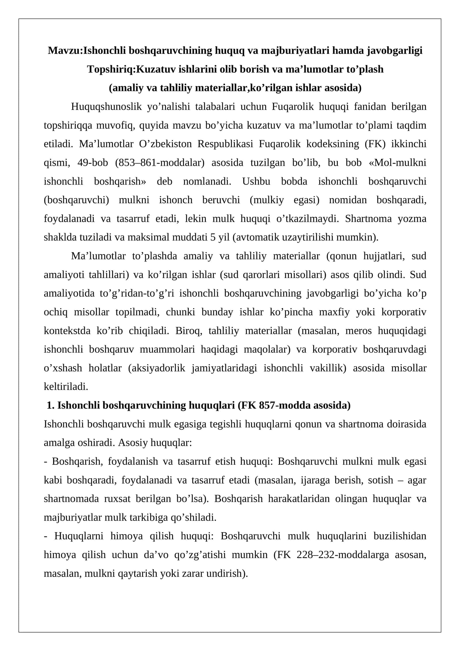 Fuqarolik huquqi 1