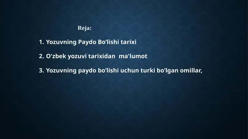 Yozuvning Paydo Bo‘lishi tarixi 1