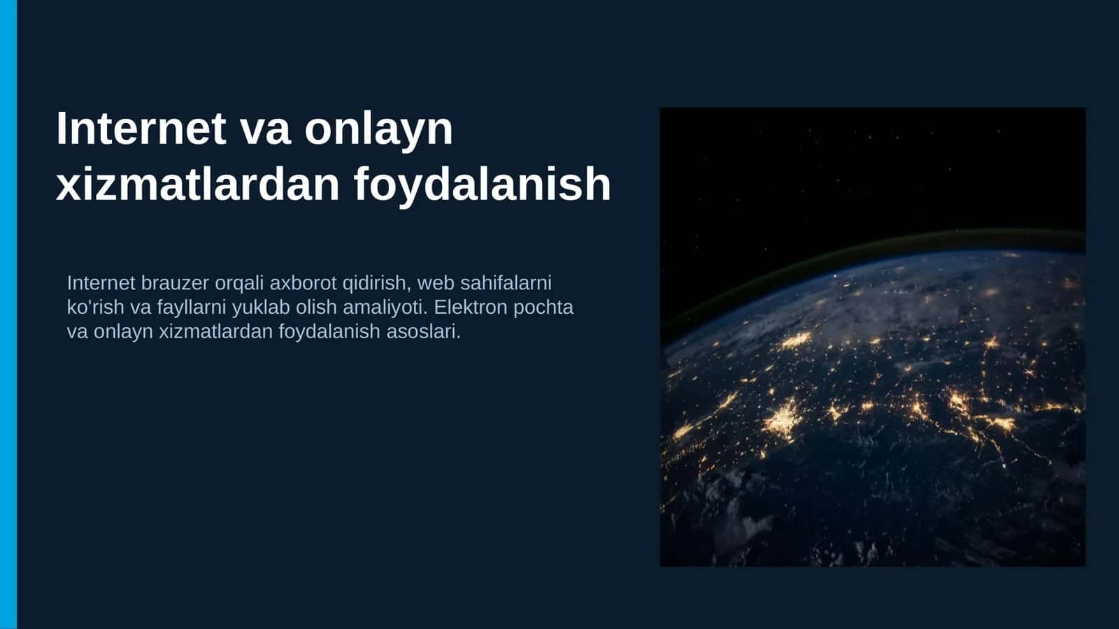 Internet va onlayn xizmatlardan foydalanish 1