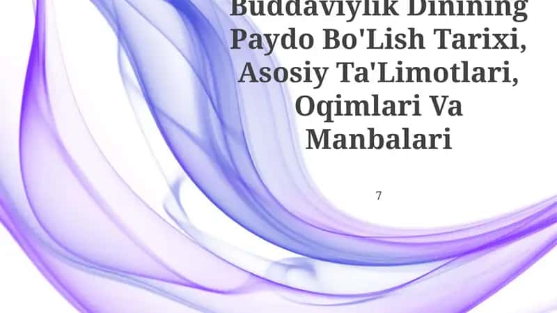 Buddaviylik Dinining Paydo Bo'Lish Tarixi 1