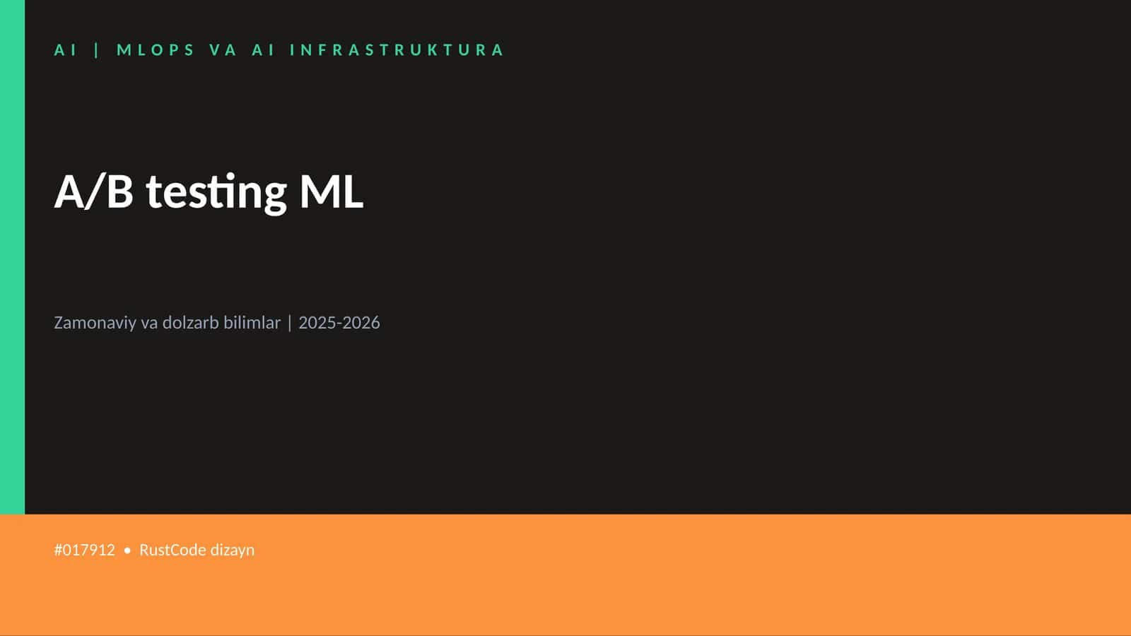 AI | MLOPS VA AI INFRASTRUKTURA 1