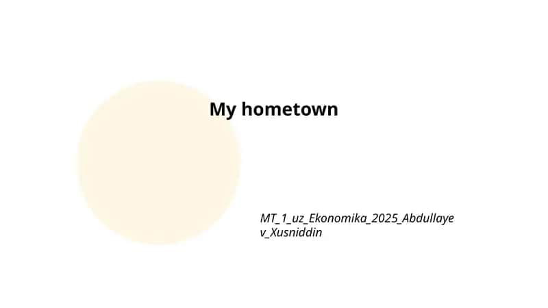 My Hometown 1