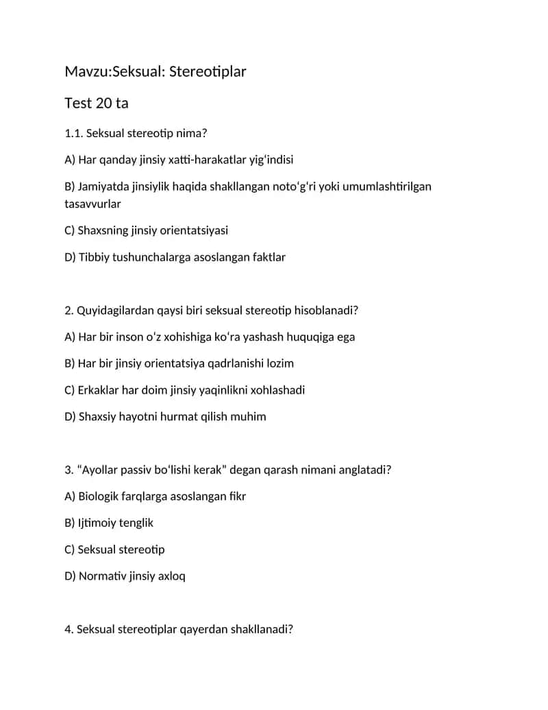 Seksual Stereotiplar 1