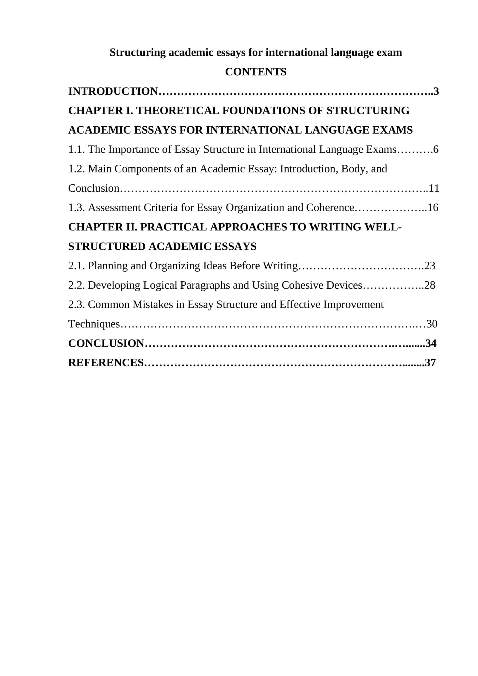 Structuring academic essays for international language exam 1