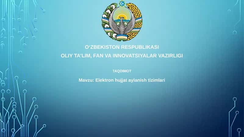 Elektron hujjatlarni boshqarish tizimlari 1