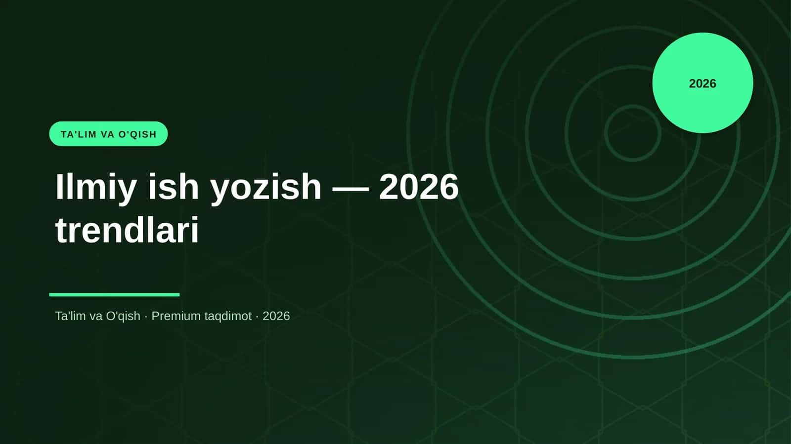 Ilmiy ish yozish — 2026 trendlari 1